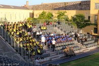 WPSMDEA Drill Squad and the SA Navy Sea Cadets sit patiently on the stands, waiting for the evening run-through