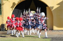 The Drum Majorettes from Curro Private School in Durbanville march onto the field