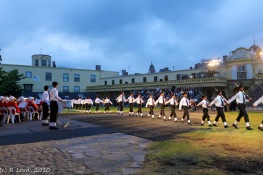 The SA Navy Sea Cadets perform their drill in the early evening light